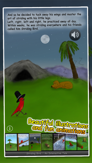 ‎Striding Bird - An inspirational tale for kids Screenshot