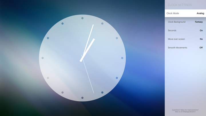 Screenshot #3 pour Clock for TV: moving clock for screen burn protection
