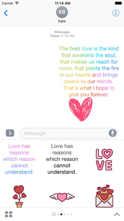 Say You Love Me Stickers For iMessage