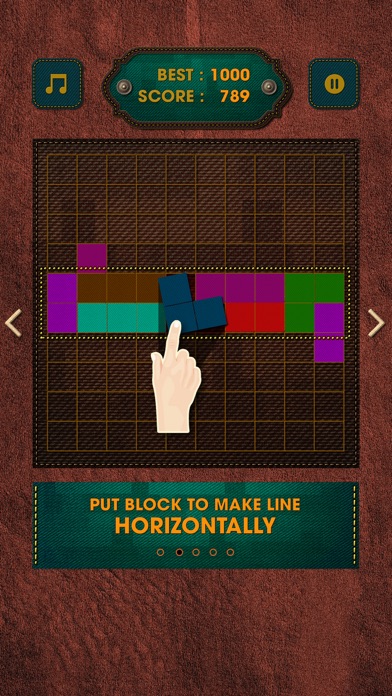 Screenshot #3 pour Vintage Block Puzzle Game