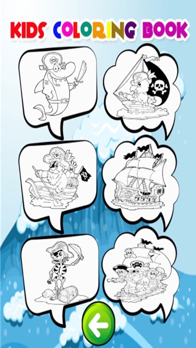 Free pirate games finger painting kid-coloringbook screenshot