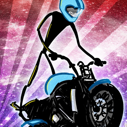 Stickman Motorcycle Space Racing Game Free - Classic Street Top Moto Drag Action Icon