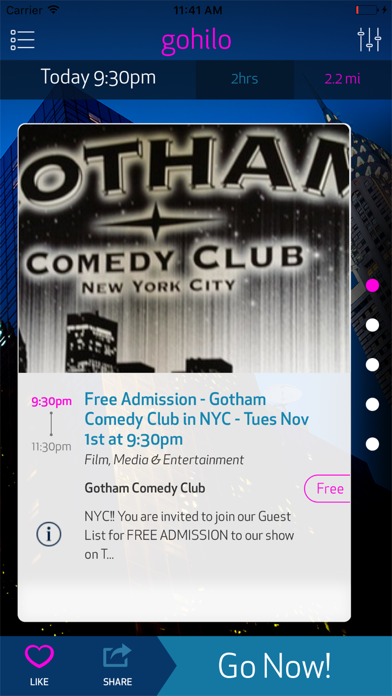 Screenshot #1 pour Gohilo - NYC Events Today, Right Near You