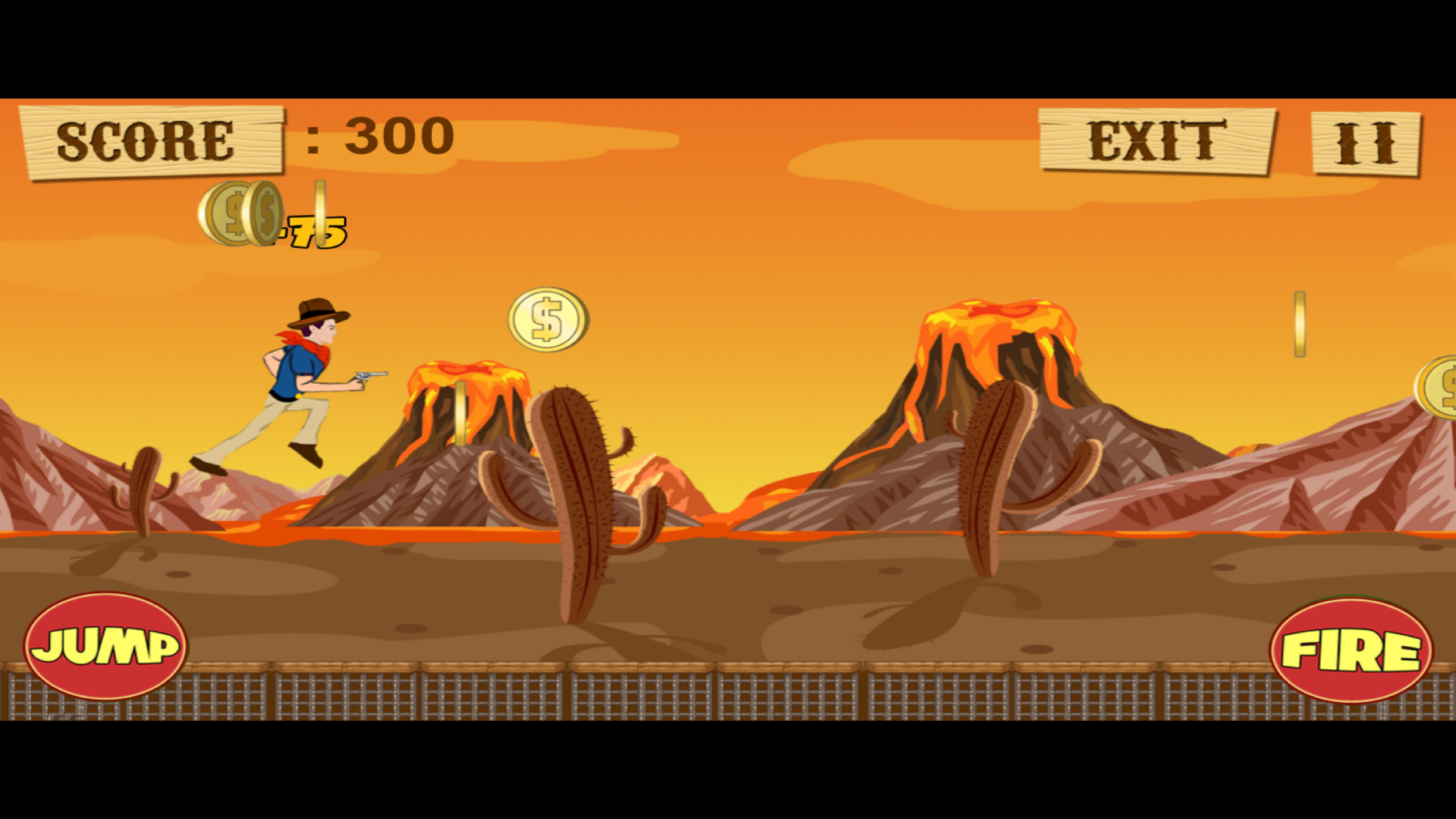 Western Cowboy Escaping Desert