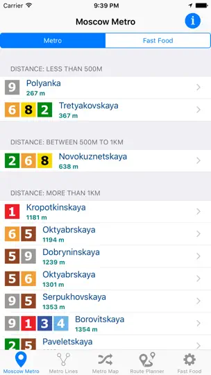 Screenshot von Moskau U-Bahn auf dem iPhone 1