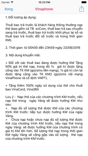 KM50: Nhận tin khuyến mãi