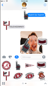 Alabama Crimson Tide Stickers for iMessage screenshot