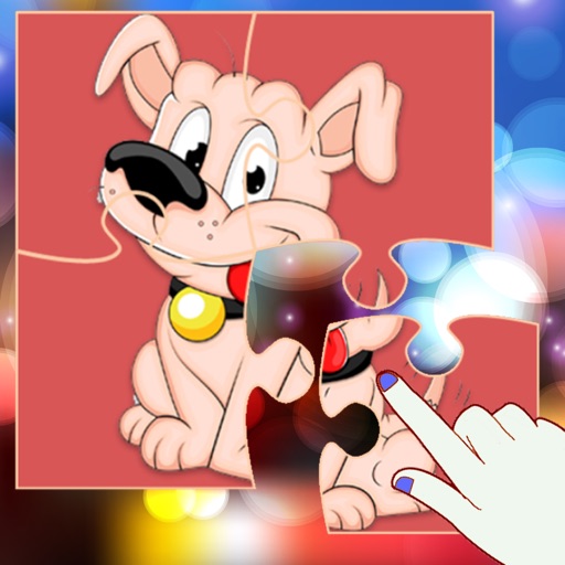 Animal Cute Dogs Jigsaw Drag And Drop Puzzle Flash Card Games For Toddlers ( 2,3,4,5 and 6 Years Old ) iOS App