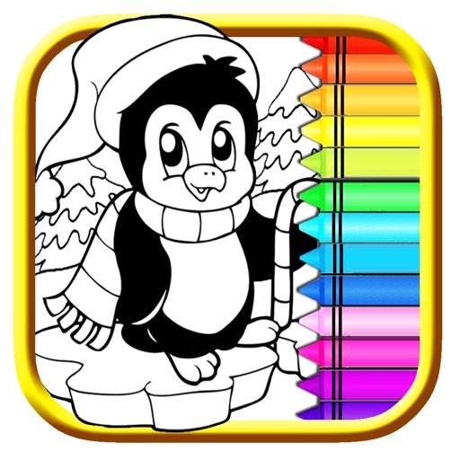 Paint Game Penguin Coloring Page Game Edition iOS App