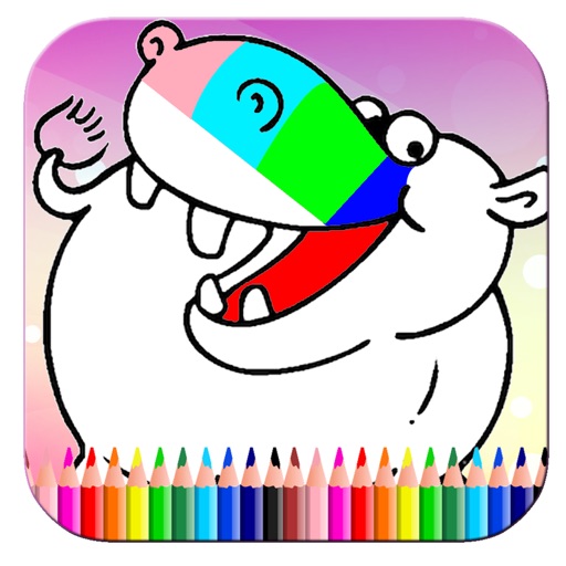 Special Hippo Adventure Coloring Book Game Edition