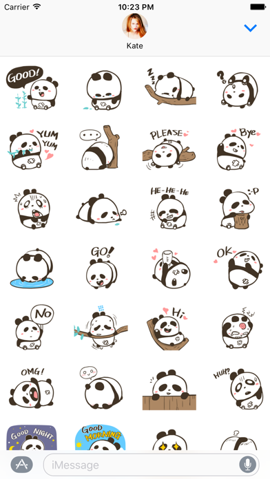 Screenshot #3 pour Cute Panda Stickers Pack for iMessage - Baby Panda