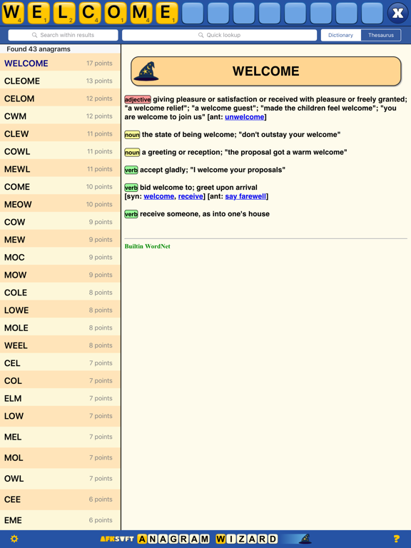 Anagram Wizard for Wordfeud & Words with Friendsのおすすめ画像1