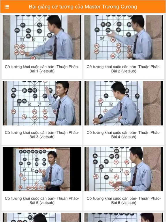 Cờ tướng - video thế cờ, cờ úp trên Youtube iPad screenshot 2 - Entertainment app