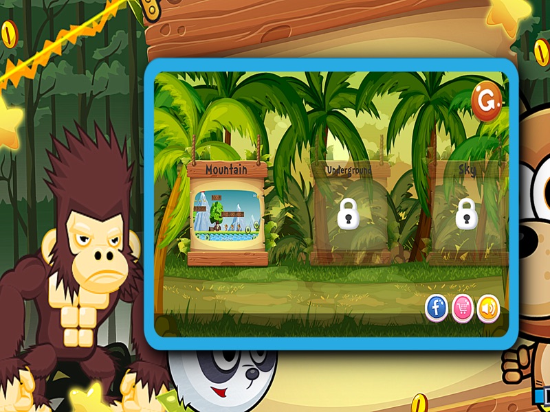 Banana Zoo Adventure Kong - Animal running  game for kids screenshot 6