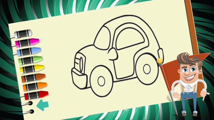 Kids vehicle Coloring In Pictures Book Set For Me screenshot-3