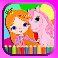 Pony And Princess Coloring Book Paint and Draw Games