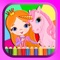 Pony And Princess Coloring Book Paint & Draw Games