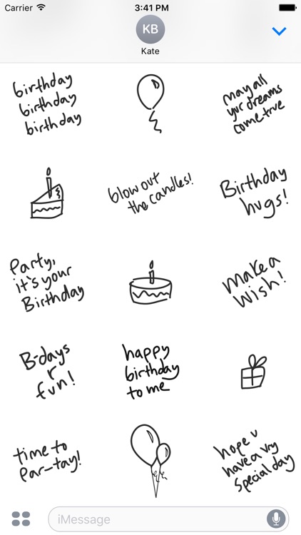 Happy Birthday sticker pack, stickers for iMessage