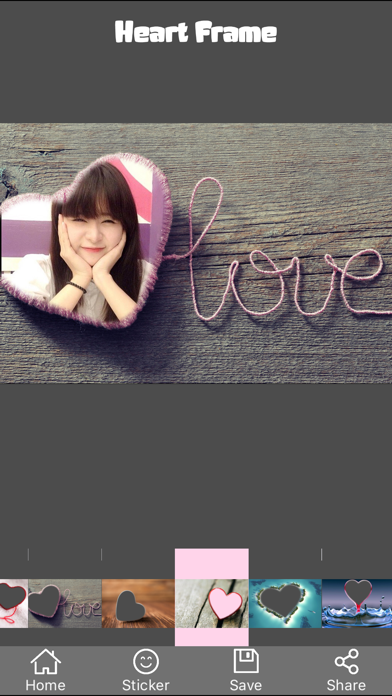 Screenshot #1 pour Heart Frame - Camera 720 Chỉnh sửa ảnh 360