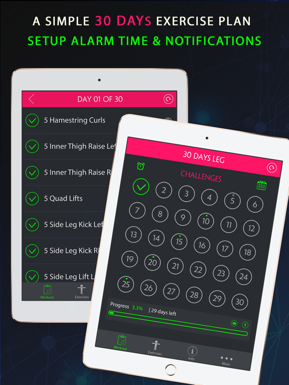 30 Day Leg Fitness Challenges ~ Daily Workout Free iPad screenshot 4 - Health & Fitness app