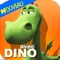 Play, Learn , with Dino, this heat app is for kids to learn french alphabets and numbers a simple creative way