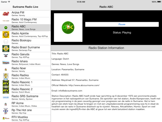 Screenshot #6 pour Suriname Radio Live Player (Paramaribo / Dutch)