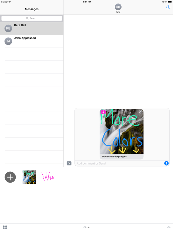 Sticky Fingers: Draw Your Own iMessage Stickers iPad screenshot