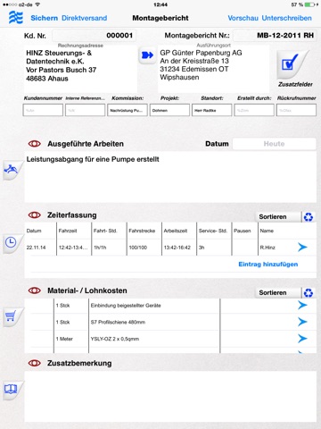 MEiAPPS Montagebericht screenshot 4