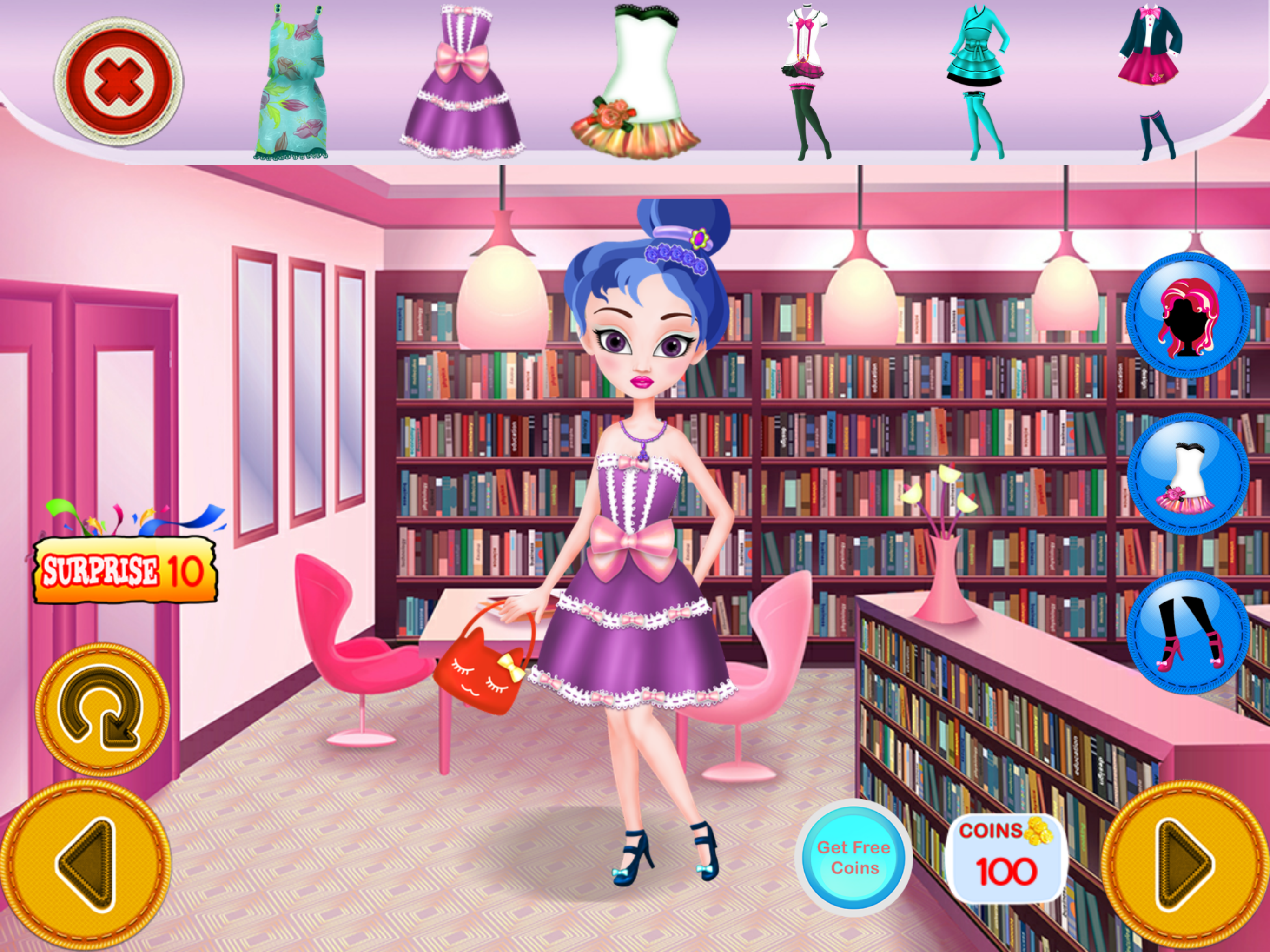 Princess Fashion Library 2 - Makeup, Dressup, Spa screenshot 6