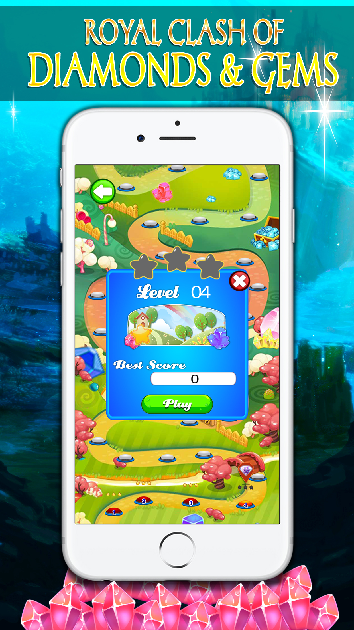 Royal Clash of Diamonds and Gems - Puzzle screenshot 3