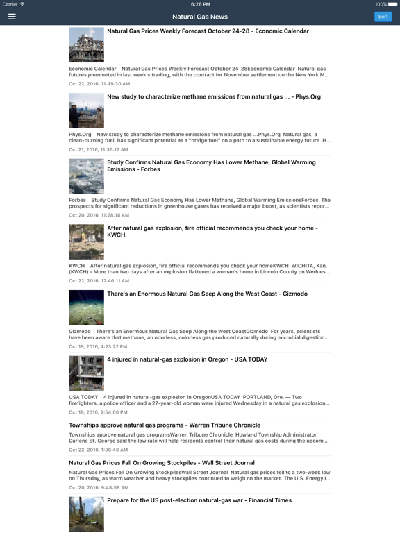 Oil News & Natural Gas Updates Today iPad screenshot 2 - News app