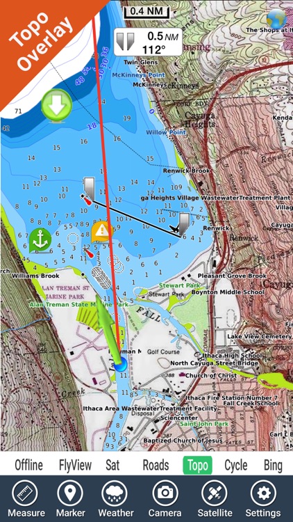 Joe Pool Lake Texas HD GPS fishing chart offline