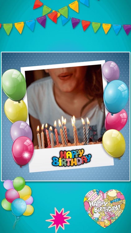 Happy Birthday Photo Frames & Stickers with Stamps screenshot-4