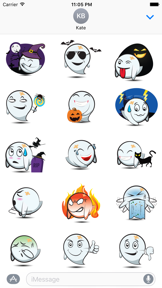 Cute Halloween Ghost - Sticker Pack for iMessage screenshot