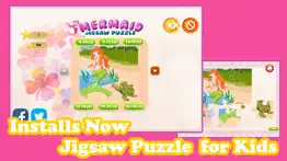 cute mermaid princess jigsaw puzzle game free - underwater marine animals magic games brain training education for kids iphone screenshot 3