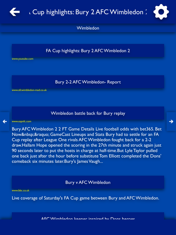 Screenshot #5 pour All The News - AFC Wimbledon Edition