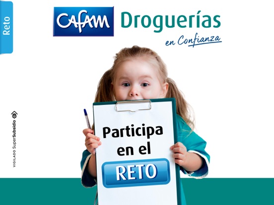 Reto Droguerías Cafam iPad screenshot