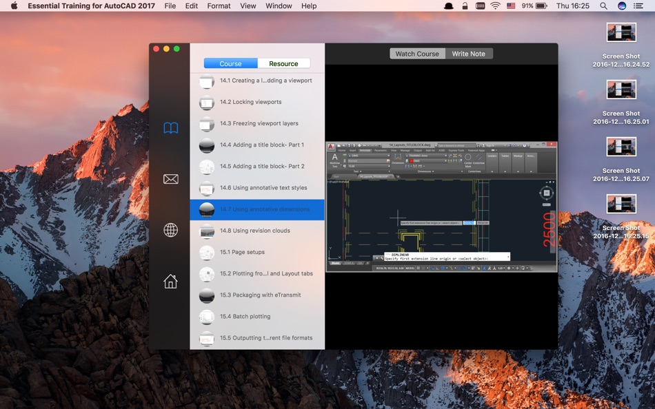 #5. Essential Training for AutoCAD 2017 (macOS) 게시자: 君 许