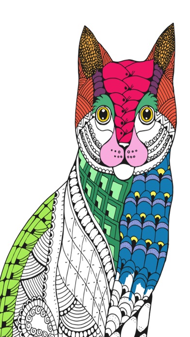 猫＆子猫 - 大人のための曼荼羅の塗り絵のおすすめ画像5