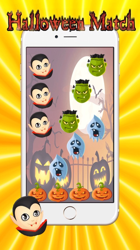 Carved Pumpkins Halloweens Swipe Match screenshot 2