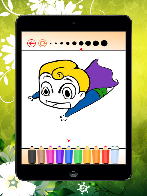 Superhero Coloring Book HD: Paint Heroes for Kids iPad screenshot