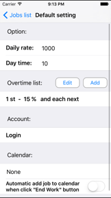 Overtime Calc Lite screenshot