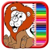 Up Beauty Lion Party Coloring Book Free Game Kids