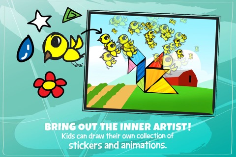 Kids Doodle & Discover: Birds, Cartoon Tangram Building Blocksのおすすめ画像4