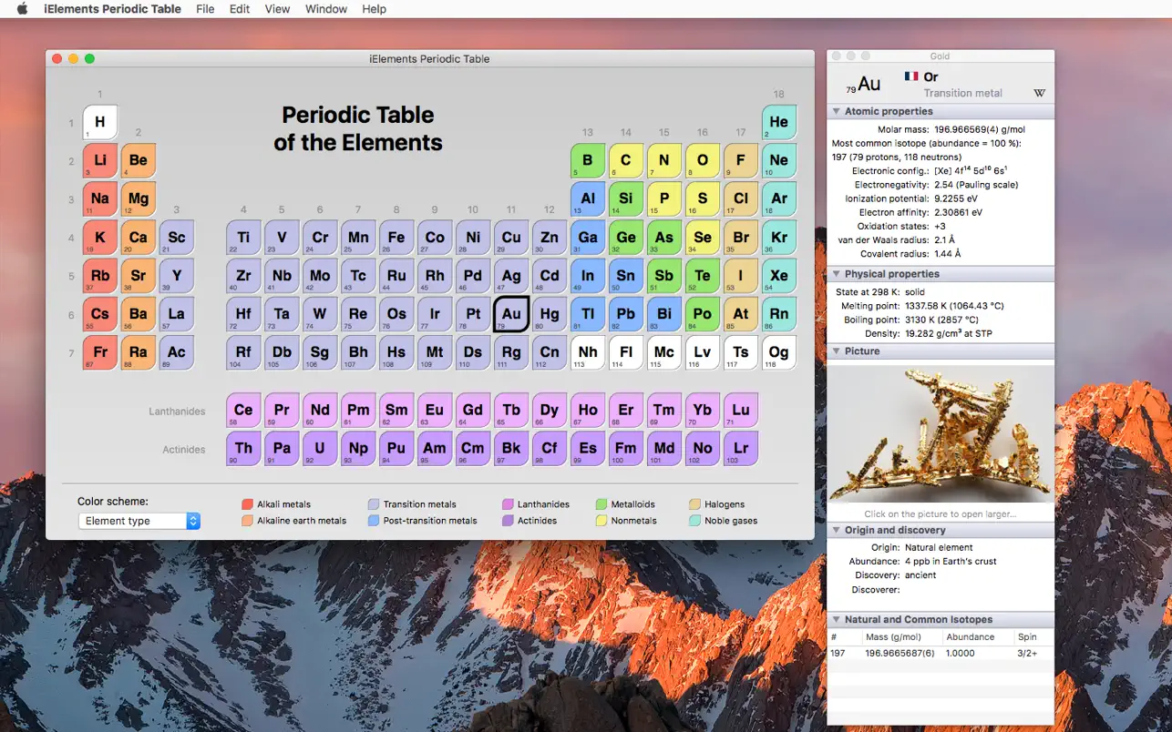 #1. iElements Periodic Table (macOS) Ved: Mobile Science Apps