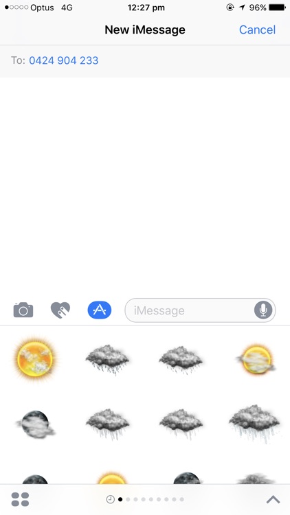 Weather Stickers for Message