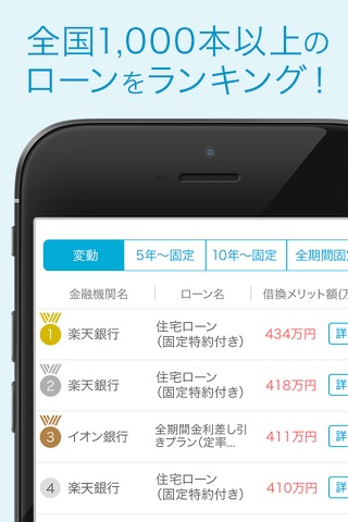 モゲチェック：全国120銀行から選べる住宅ローン借換アプリ screenshot 3
