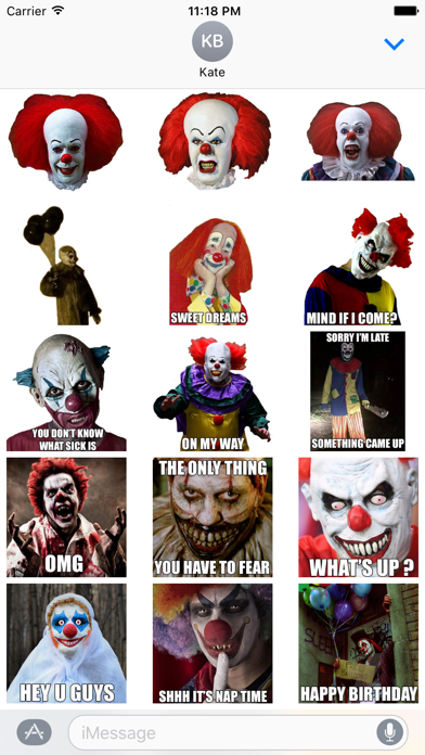 Creepy Clown - Scary Halloween Stickersのおすすめ画像3