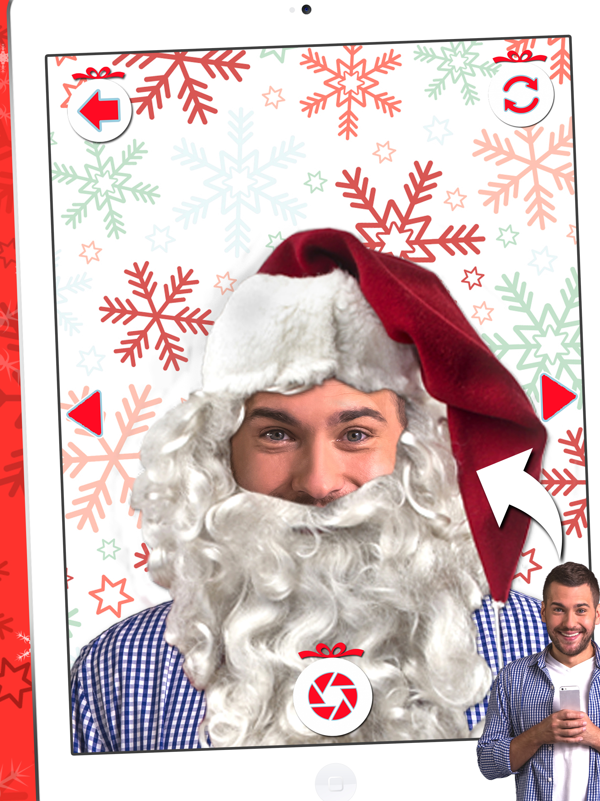 Santa Claus Camera Stickers – Xmas Dress Up Editor