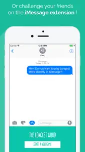 Longest Word Free — Game Extension for iMessage screenshot #2 for iPhone